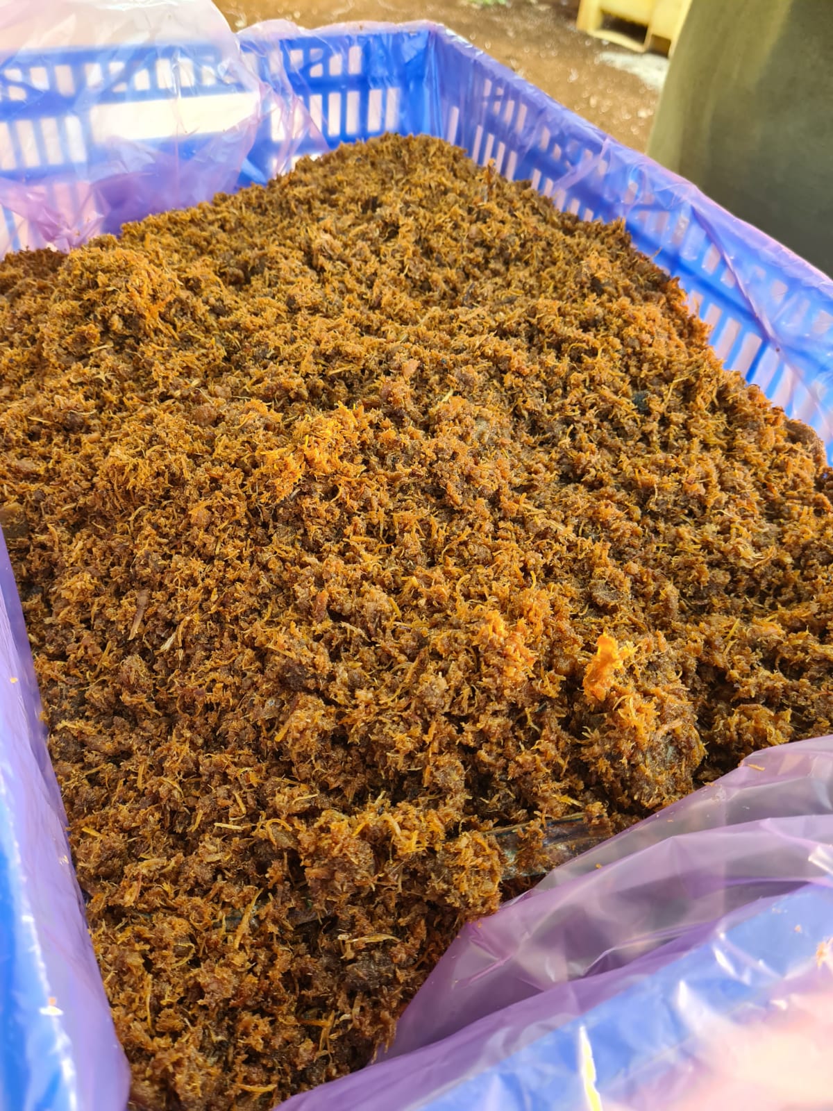 Close view of dehydrated output